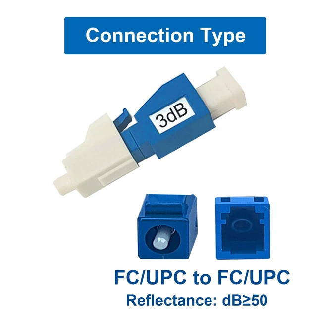 Alt view image 2 of 7 - 10Pcs 3dB LC-UPC Fiber Optic attenuator, Fiber Signal Attenuation Converter, LC Inserts Connector Single Mode