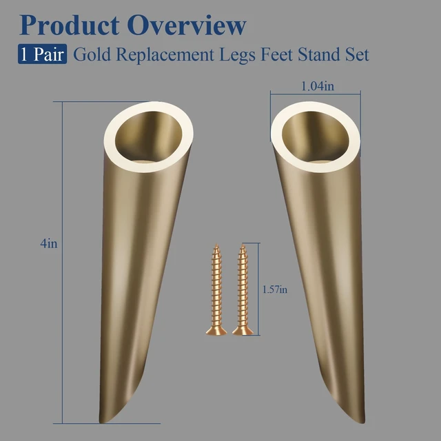 Alt view image 2 of 6 - 1 Pair Legs for Harman Kardon Onyx Studio 1 and 2 Speakers Gold Stand Set with Screws, Non-slip, Provide a Stable & Secure Base, Make the Speakers Look Neat Outside, Easy DIY Install
