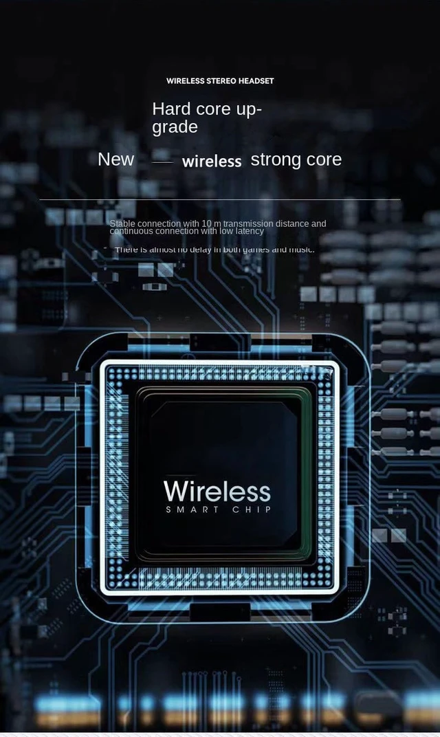 Alt view image 5 of 5 - Premium Wireless Headphones Feature a Light-Emitting Function and can be Worn Above the Ears. They Offer a Playback time of 24 Hours and high-Resolution Audio (White)