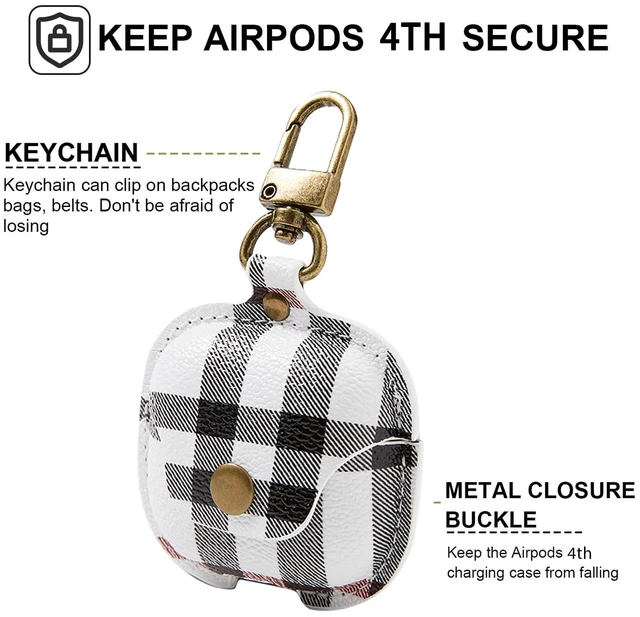 Alt view image 3 of 7 - for AirPods 5 Case 2026 & AirPods 4 Case Cover 2024 with Keychain Fashion Full Protective AirPods 4/5 Case Cover for Women Men Compatible with AirPods 4th/5th Generation Charging Case