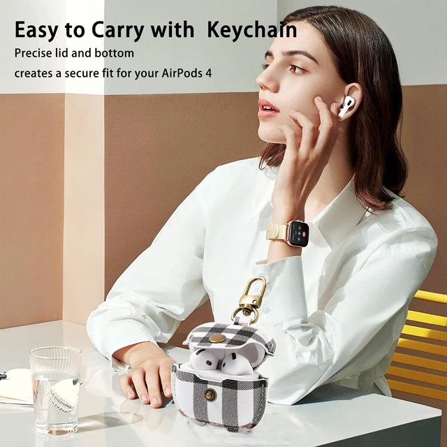 Alt view image 6 of 7 - for AirPods 5 Case 2026 & AirPods 4 Case Cover 2024 with Keychain Fashion Full Protective AirPods 4/5 Case Cover for Women Men Compatible with AirPods 4th/5th Generation Charging Case