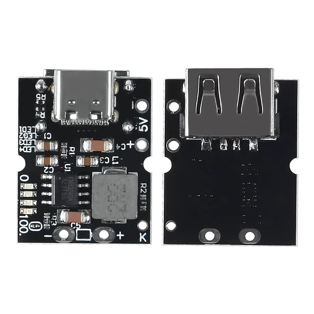 Alt view image 5 of 7 - 10PCS Type-C USB 5V 2A Boost Converter Step-Up Power Module Lithium Battery Charging Protection Board LED Display USB for DIY Charger (USB is Welding)