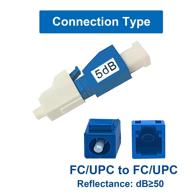 Alt view image 2 of 7 - 10Pcs LC Fiber Optic attenuator, Fiber Signal Attenuation Converter, LC Inserts Connector Single Mode (LC-UPC, 5dB)