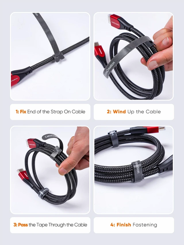 Alt view image 7 of 7 - 100pcs Fastening Cable Ties, 6-Inch Adjustable Cord Ties Nylon Premium Reusable Cable Management Straps Hook Loop Cord Organizer Wire Ties Reusable, Black