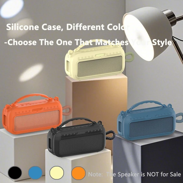 Alt view image 6 of 7 - Silicone Cover Case for Bose SoundLink Plus Bluetooth Speaker Soft Silicone Protective Case with Carrying Handle and Shoulder Strap, Shockproof and Anti-Scratch Cover (Yellow)