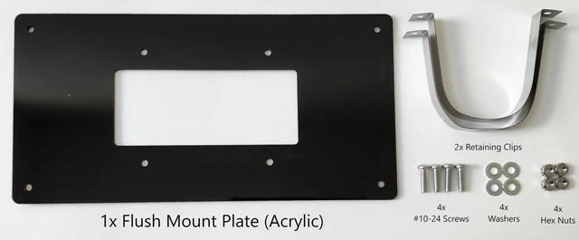 Alt view image 2 of 5 - Flush Mount Plate for Boltshield Whole House Surge Protection Device, Acrylic (Black)