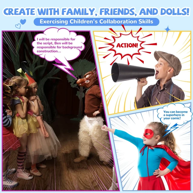 Alt view image 6 of 7 - Instant Print Camera for Kids - Christmas Birthday Girls Boys Gifts for Age 3 4 5 6 7 8 9 10 Year Old, 2.4 Inch Screen Kids Instant Camera, Kid Digital Video Dual Cameras with 32 GB SD Card