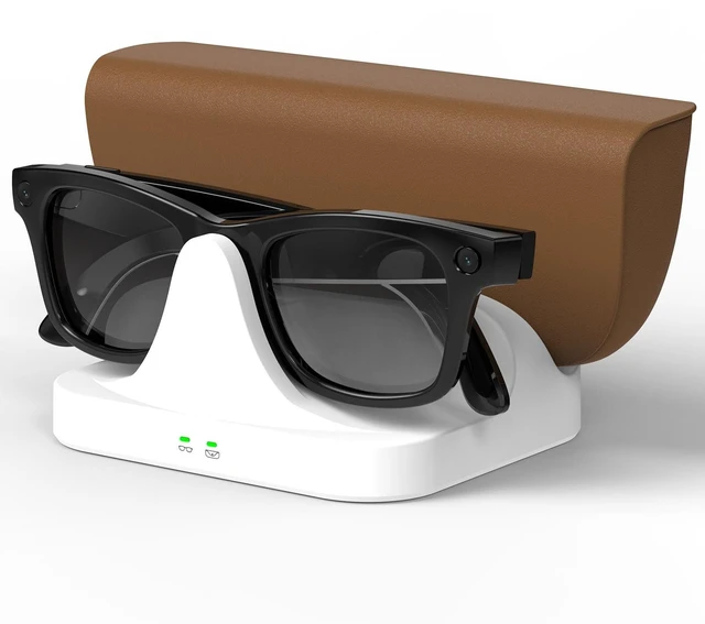 Main image of 2-in-1 Magnetic Charging Dock,for Ray-Ban Meta Gen 2 Wayfarer Skyler Blayzer Scirber Optics, Fast Charger Station for Meta Glasses and Case,LED Indicator