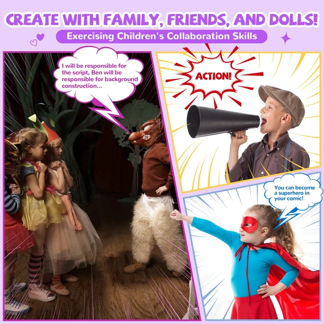 Alt view image 6 of 7 - Instant Print Camera for Kids - Christmas Birthday Girls Gifts for Age 3 4 5 6 7 8 9 10 Year Old, 2.4 Inch Screen Kids Instant Camera, Toddler Camera Toys for Age 3-12 with 32 GB SD Card