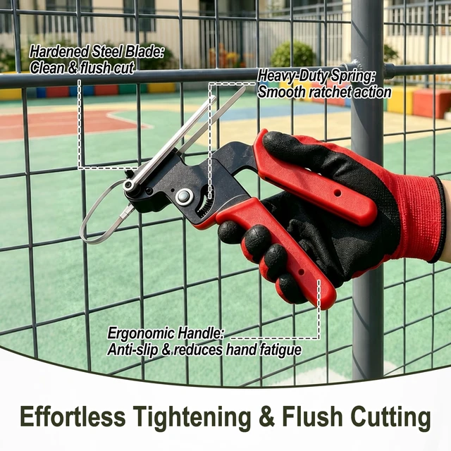 Alt view image 2 of 7 - 306PCS Metal Zip Tie Gun Kit, Heavy Duty Zip Tie Tool Include 300 Stainless Steel Zip Ties, Cutter Tool, Scissors, Gloves & Storage Bag for Fence, Chicken Coop and Outdoor Repairs