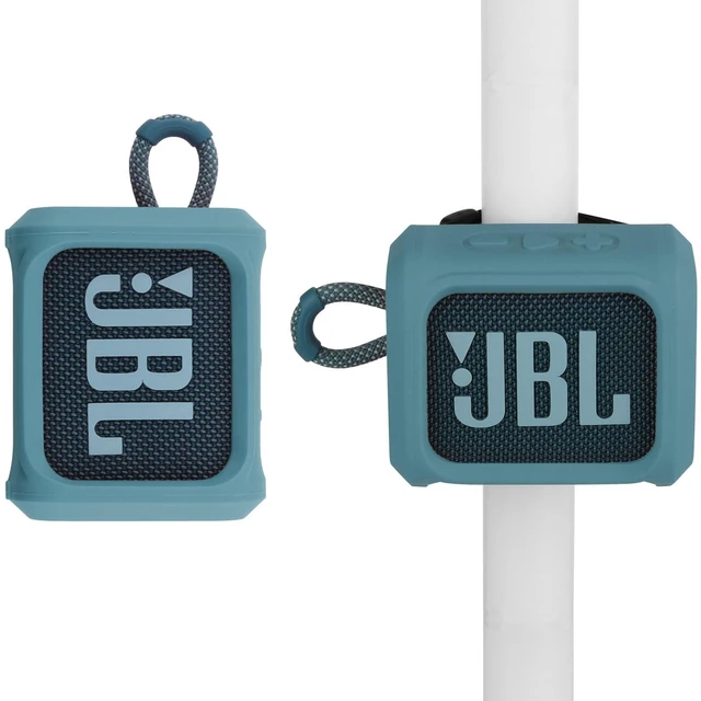 Main image of Silicone Case for JBL Go 3 Portable Speaker with Removable Strap for Bike Golf Cart Travel Carrying Case Protective Sleeve Speaker Cover (Sky Blue)