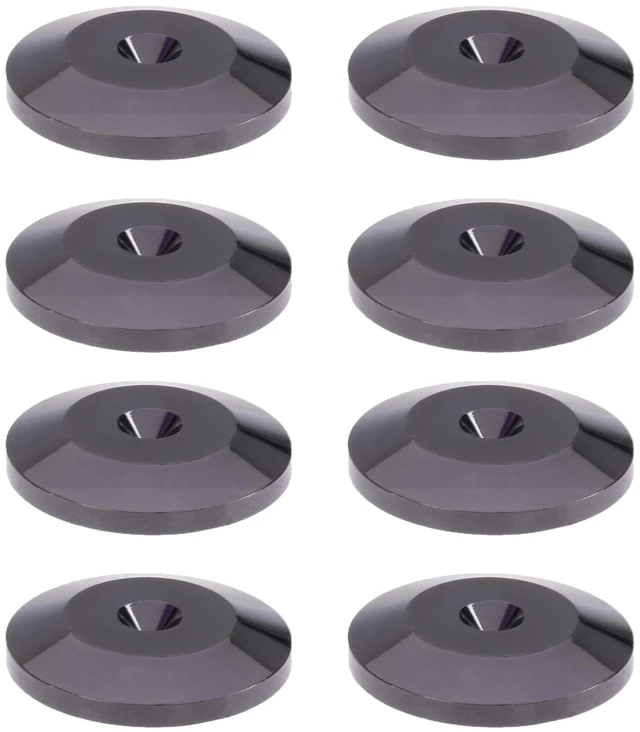 Main image of 8 Pack of Black 24K Nickel Plated Speaker Spikes Pads Mats 5x25mm Isolation Stand Foot Cone Base