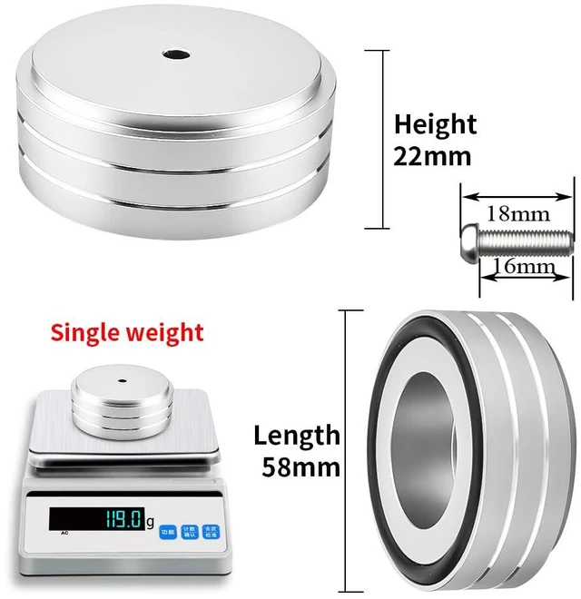 Alt view image 5 of 6 - HiFi Speaker Spikes Stand Feet, 58 * 22MM, 4X Isolation Feet Pad Speaker Isolator Shock Absorber with Rubber Ring and Mounting Screws(M4*0.7) for AMP Turntable DAC Recorder