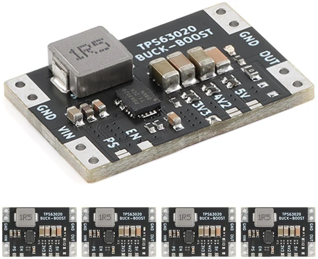 Main image of 5Pcs XL63020-3.3 USB DC DC Voltage Boost Buck Converter Power Module Lithium Battery Step-Up Power Module Step Down XL63020-3.3V TPS63020 Microcontroller Power Supply Low Ripple USB