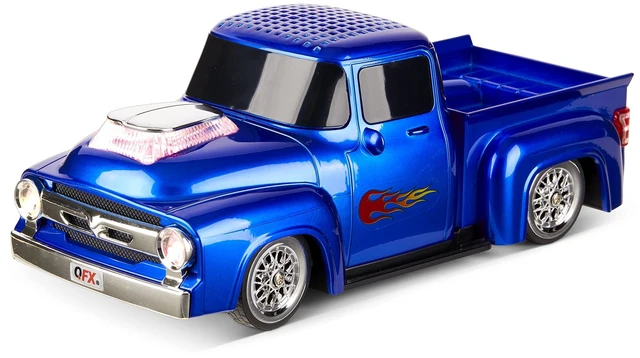 Main image of BT-1956 Rechargable Portable Bluetooth Speaker with FM Radio, Blue 3-Inch Drivers, Hands-Free Calling, Built-in Microphone, USB/microSD/AUX, LED Party Lights