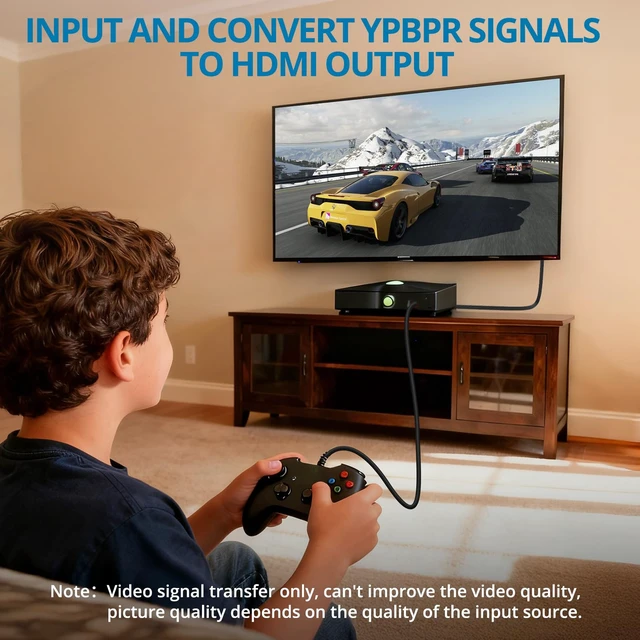 Alt view image 4 of 7 - HDMI Adapter for Original Xbox Console, Plug & Play, Liner Desgin Native Component Signals HDMI Cable Compatible with Original Xbox Console
