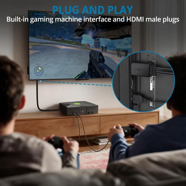 Alt view image 5 of 7 - HDMI Adapter for Original Xbox Console, Plug & Play, Liner Desgin Native Component Signals HDMI Cable Compatible with Original Xbox Console