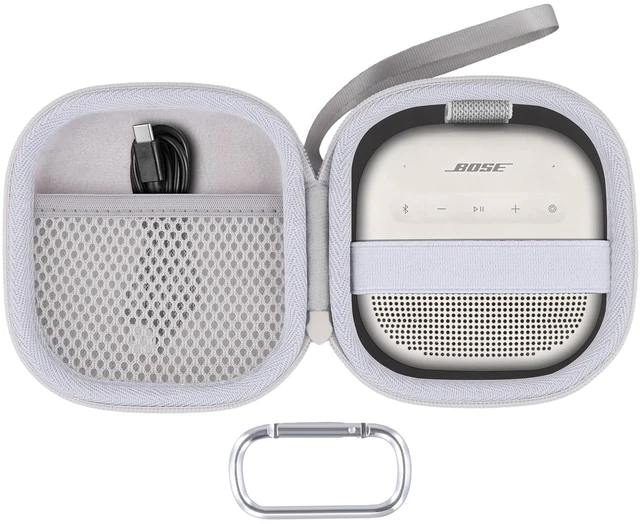 Main image of Hard Case for Bose SoundLink Micro 2nd Gen Portable Bluetooth Speaker Protective Storage Box, Portable Carrying Box, Smooth Zipper, Zippered Closure, Travel-ready, White Case