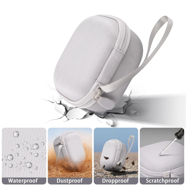 Alt view image 5 of 7 - Hard Case for Bose SoundLink Micro 2nd Gen Portable Bluetooth Speaker Protective Storage Box, Portable Carrying Box, Smooth Zipper, Zippered Closure, Travel-ready, White Case