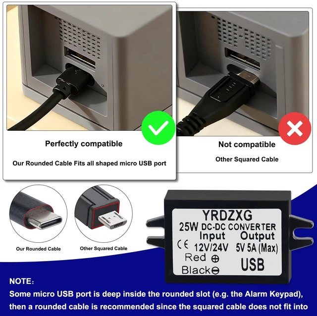 Alt view image 4 of 6 - 3Pcs USB Female 5V 5A 25W DC Converter 12V 24V to 5V DC Buck Converter Adapter Buck Module