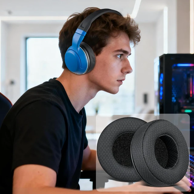 Alt view image 5 of 5 - Earpads for Skullcandy Hesh/Hesh2 Headphones - MF Black