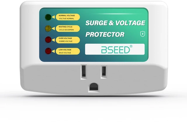 Main image of Single Outlet Surge Protector for Refrigerator, Voltage Protector with Light Indicators for TV, PC, Washing Machine, and Other Home Appliance, Power Wall Surge Protector, 125V, 1875W, 1 Pack