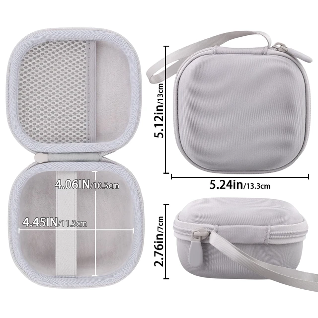 Alt view image 6 of 7 - Hard Case for Bose SoundLink Micro 2nd Gen Portable Bluetooth Speaker Protective Storage Box, Portable Carrying Box, Smooth Zipper, Zippered Closure, Travel-ready, White Case