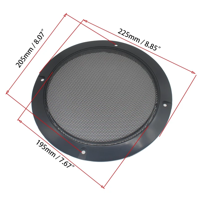 Alt view image 2 of 5 - 2 Pcs 8 Inch Metal Mesh Speaker Grills Covers Subwoofer Grill Protective Case with Mounting Screws for Home Audio Car Speaker (Black)