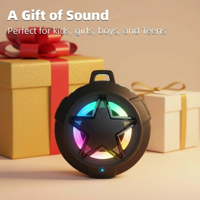 Alt view image 3 of 7 - Shower Speaker Bluetooth Waterproof for Paddle Board Gifts Teen Boys Portable Wireless Speakers, IP67 Floating, TF Card, Small Outdoor Stuff with LED Light for Beach, Kayak, Gifts for Kids, Men