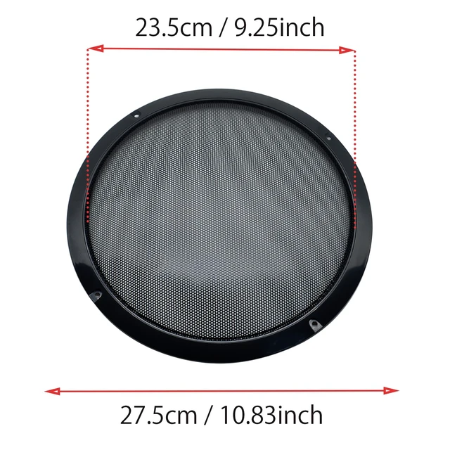 Alt view image 2 of 4 - 2 Pcs 10 Inch Metal Mesh Speaker Grills Covers Subwoofer Grill Protective Case with Mounting Screws for Home Audio Car Speaker (Black)