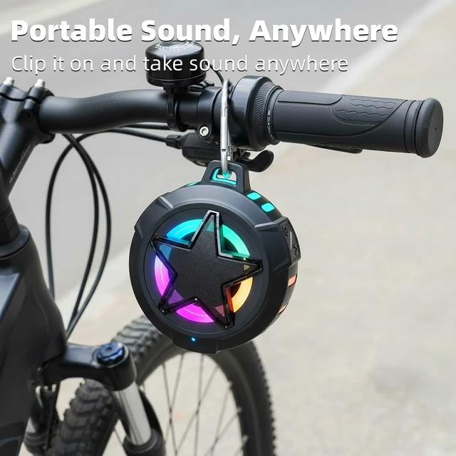 Alt view image 5 of 7 - Shower Speaker Bluetooth Waterproof for Paddle Board Gifts Teen Boys Portable Wireless Speakers, IP67 Floating, TF Card, Small Outdoor Stuff with LED Light for Beach, Kayak, Gifts for Kids, Men