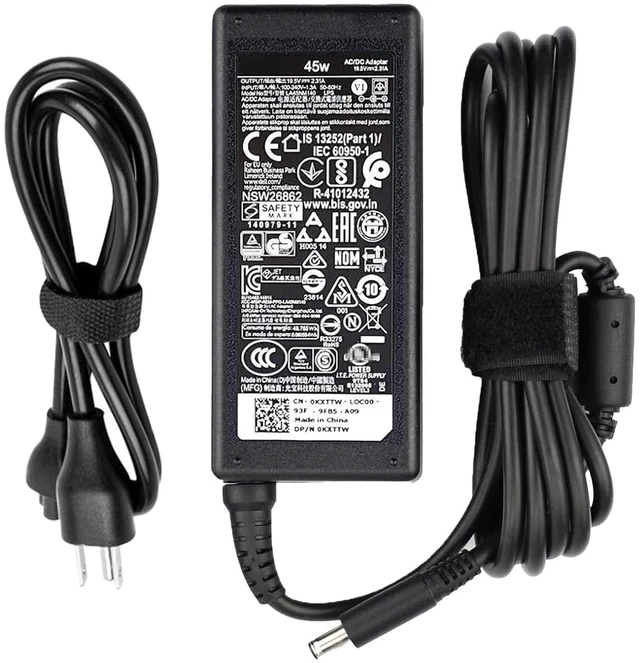 Main image of 45W Round Tip Laptop Charger Fit for Dell Inspiron 13 14 15 3000 5000 7000 Series 15-3552 3555 3558 3565 3567 5551 5552 5555 5558 5559 DA45NM140 LA45NM140 19.5V 2.31A AC Adapter Power Cord