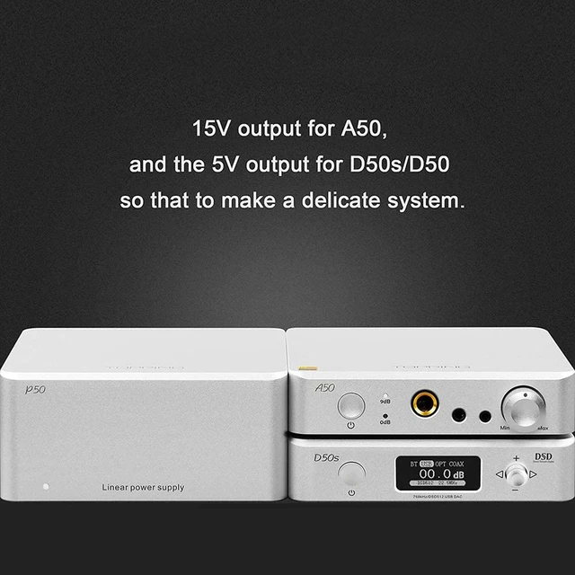 Alt view image 5 of 7 - P50 Linear Power Supply - 5V 1A and 15V 1A Ultra Low Noise for HiFi Audio D50III/DX3 Pro+/E50/A50III