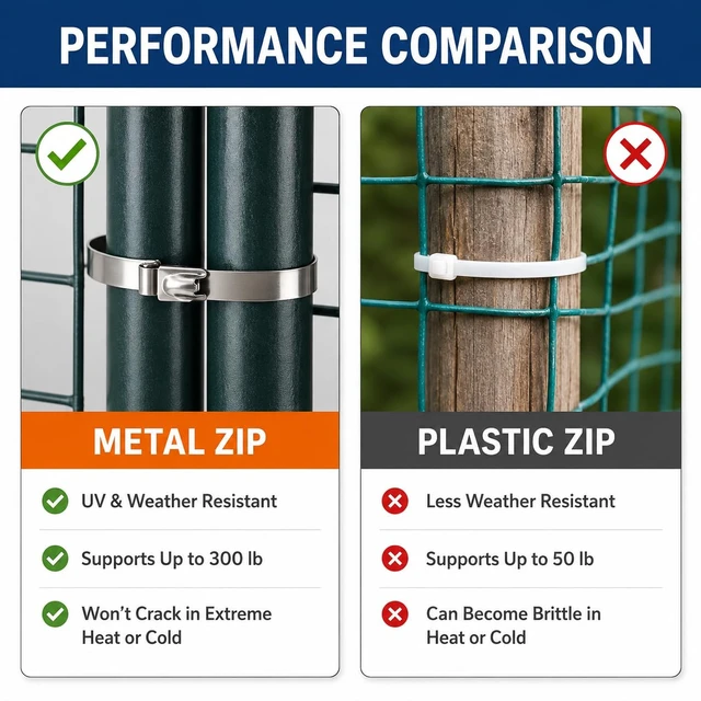Alt view image 2 of 7 - 300PCS Metal Zip Ties Gun Kit, Silver 7.8"/9.8"/11.8" Self-Locking 304 Stainless Steel Zip Ties, Heavy Duty Cable Tie Fastening Cutting Release Tool Set for Outdoor Fence, Exhaust Pipe and Farm Use