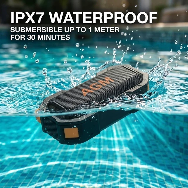 Alt view image 2 of 6 - MagROCK Magnetic Bluetooth Speaker, IP67 Waterproof & Floatable, Strong Magnet Mount for Fridge & Toolbox, Drop-Proof Rugged Portable with RGB Lights, TWS Stereo, for Shower, Garage, Outdoor