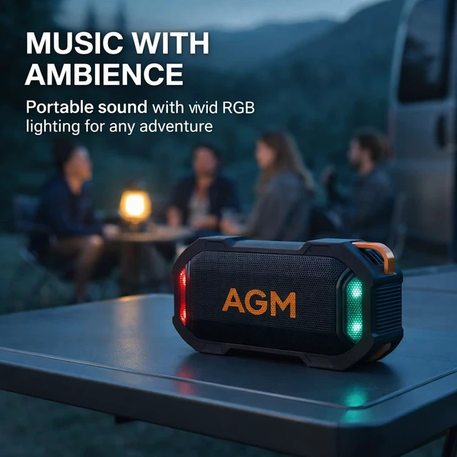 Alt view image 4 of 6 - MagROCK Magnetic Bluetooth Speaker, IP67 Waterproof & Floatable, Strong Magnet Mount for Fridge & Toolbox, Drop-Proof Rugged Portable with RGB Lights, TWS Stereo, for Shower, Garage, Outdoor