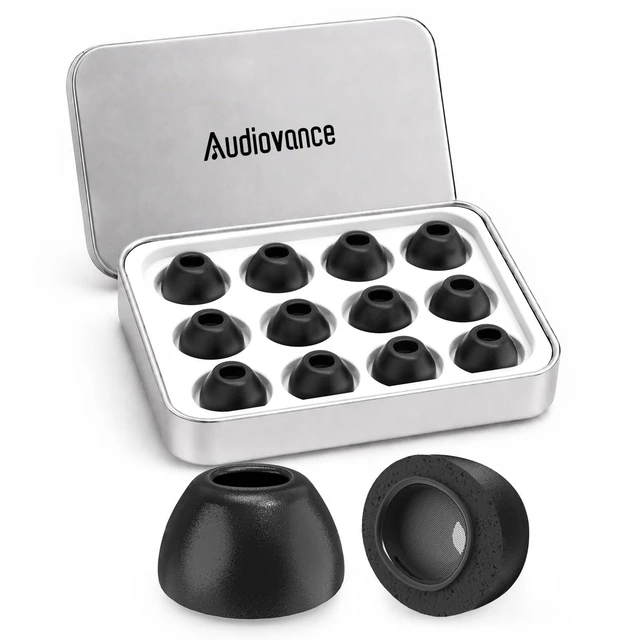 Main image of 6 Pairs Memory Foam Replacement Ear Tips for AirPods Pro 2 & 1 Soft Comfort, Clearer Listening, Secure Fit, Charging Friendly, SealCore Tech Eartips for Aipod Pro 2nd & 1st (Medium, Black)
