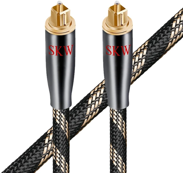 Main image of HI-FI Toslink Optical Cable 4.9ft/1.5m, Precision-Polished PMMA Fiber Nylon-braided Jacket, Gold-plated Plugs, Reinforced Core, S/PDIF 5.1 Support, Immune to EMI/RFI, TV to Soundbar & AV Receiver