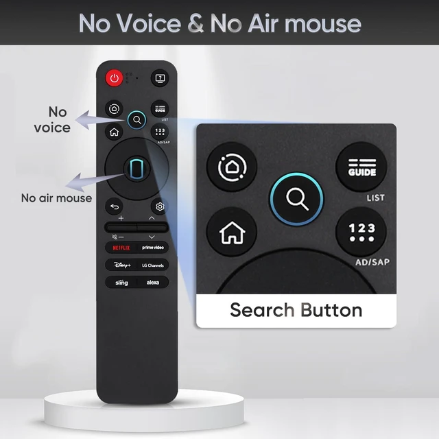 Alt view image 4 of 7 - Replacement Remote Control for 2018 to 2026 LG smart tv (No Voice Function) Easy to use,No setup or programming needed,6 hotkeys