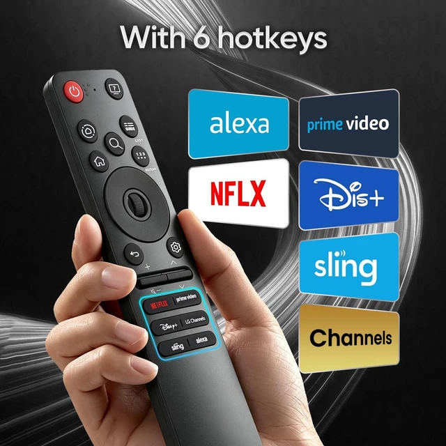 Alt view image 6 of 7 - Replacement Remote Control for 2018 to 2026 LG smart tv (No Voice Function) Easy to use,No setup or programming needed,6 hotkeys
