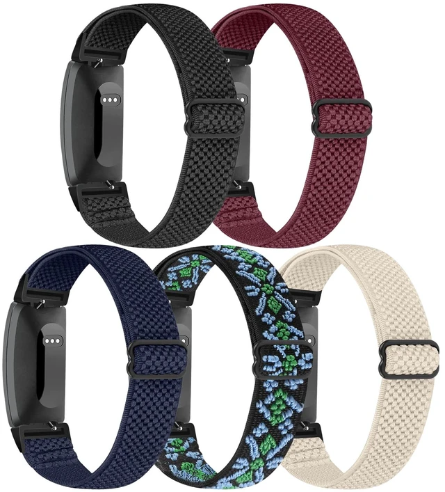 Main image of Elastic Watch Band Compatible with Fitbit Inspire /3/2/HR/Ace 2/3, Soft Nylon Sport Wristband Replacement Straps For Women & Men