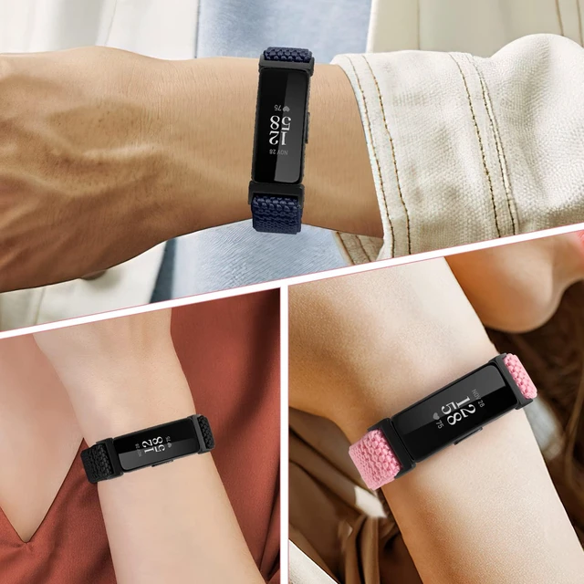 Alt view image 5 of 7 - Elastic Watch Band Compatible with Fitbit Inspire /3/2/HR/Ace 2/3, Soft Nylon Sport Wristband Replacement Straps For Women & Men
