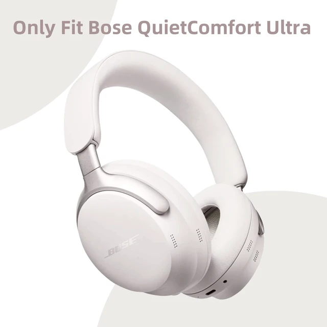 Alt view image 3 of 7 - Replacement Ear Pads for Bose QC Ultra and QC Ultra 2, White Smoke Upgraded Memory Foam Ear Cushions with Soft Protein Leather for Enhanced Comfort and Noise Isolation