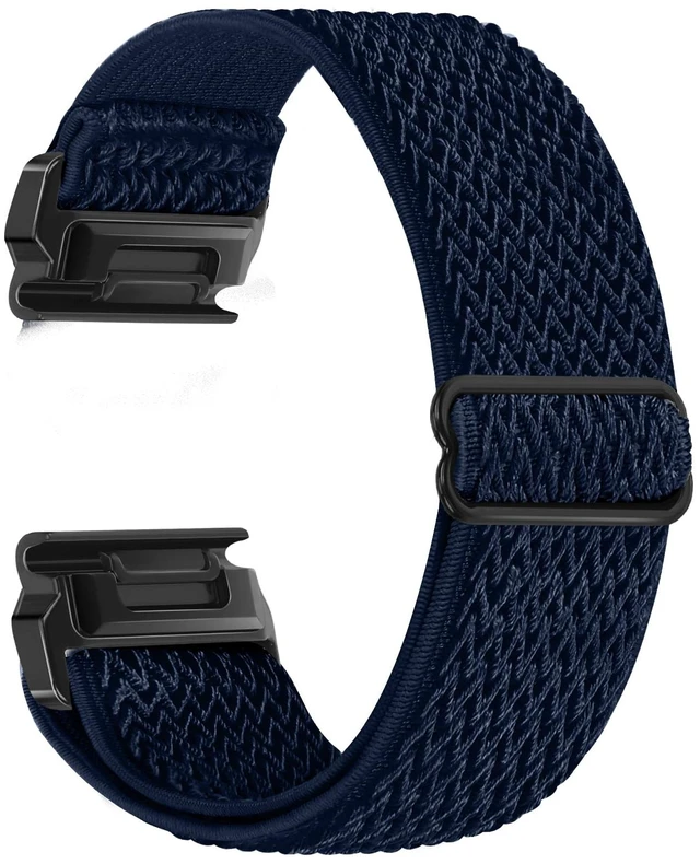 Main image of 26mm Elastic Watch Bands Compatible for Garmin Fenix 8 51mm/Tactix 8 51mm/Enduro/2X/epix Pro 51mm, Quickfit Nylon Band for Fenix 7X/6X Pro/5X Plus/3/Tactix/Descent MK2i Smartwatches