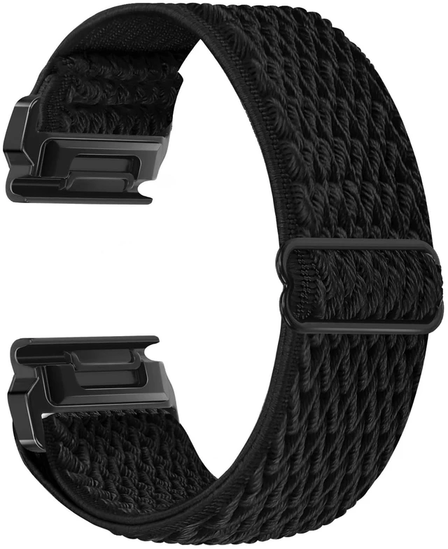 Main image of 26mm Elastic Watch Bands Compatible for Garmin Fenix 8 51mm/Tactix 8 51mm/Enduro/2X/epix Pro 51mm, Quickfit Nylon Band for Fenix 7X/6X Pro/5X Plus/3/Tactix/Descent MK2i Smartwatches