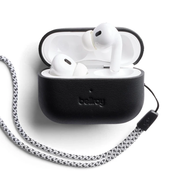 Alt view image 7 of 7 - Pod Jacket, Compatible with AirPods Pro 2 - Black Leather case compatible with Apple AirPods Pro 2nd Generation for everyday protection