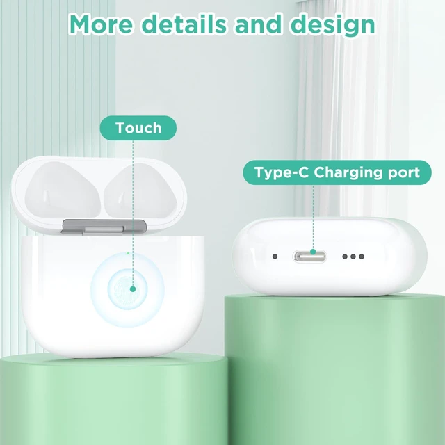 Alt view image 3 of 7 - Wireless Charging Case Compatible with Airpod 4th Generation, Charger Case Replacement for Airpod 4th with Sync Button and Built-in 360 mAH Battery, No Earbuds Include
