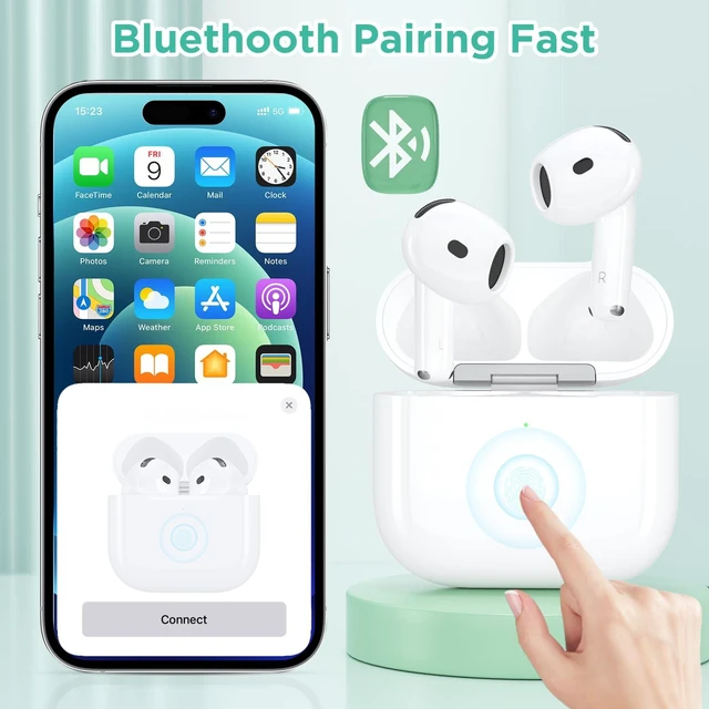 Alt view image 4 of 7 - Wireless Charging Case Compatible with Airpod 4th Generation, Charger Case Replacement for Airpod 4th with Sync Button and Built-in 360 mAH Battery, No Earbuds Include