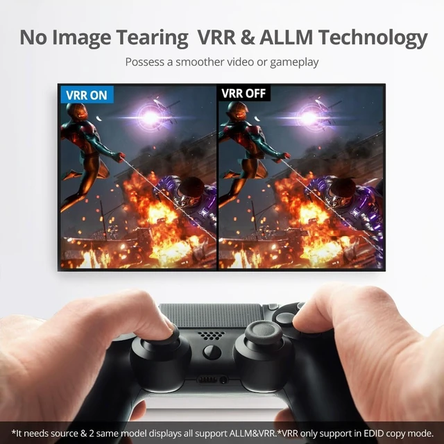 Alt view image 6 of 7 - 1x2 HDMI 2.1 Splitter, 8K60Hz, VRR, ALLM, EDID, CE-H27N11-S1 Send one HDMI 2.1 source to two 8K60Hz displays; VRR, ALLM and EDID support gaming and high-refresh AV systems