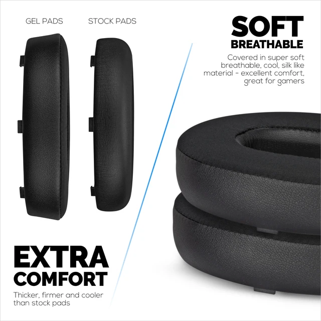 Alt view image 3 of 7 - Bose NC700 Hybrid Replacement Earpads with Gel, Memory Foam, Breathable Fabrics & Soft PU Leather